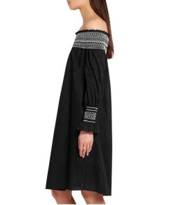 Maje Raffy Off-The-Shoulder Cotton Voile Dress