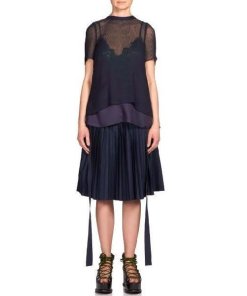 Sacai Luck Pleated Poplin Culottes