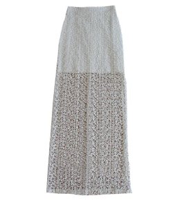 Alice + Olivia Misha Embroidered Lace Maxi Skirt