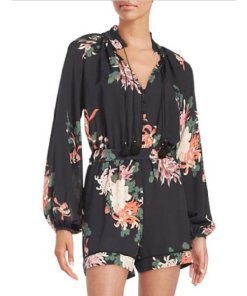 Rachel Zoe Ariel Kiku Print Romper