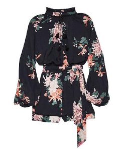Rachel Zoe Ariel Kiku Print Romper
