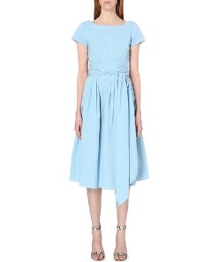 Michael Kors Collection Tie-Waist Cotton-Poplin Dress