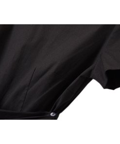michael kors collection tie waist cotton poplin ress