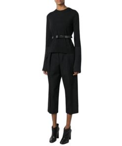 Céline Crewneck Fine Knit Cashmere Sweater