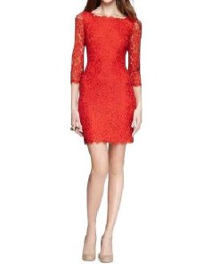 Diane Von Furstenverg Zarita Lace Hourglass Dress  evaChic