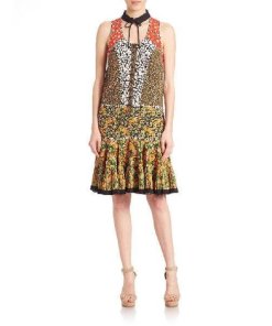 Coach 1941 Long Floral Front Placket Dress