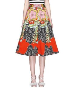 Alice + Olivia Eartha Jacquard Midi Skirt