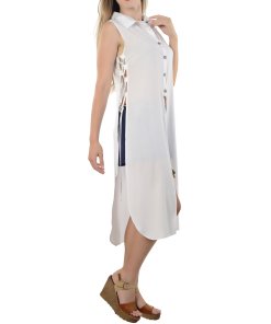 evaChic Kendall Front Slit Side-Tie Tunic