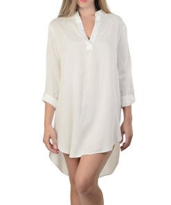 evaChic Charlize Roll-Up Sleeve Kaftan Tunic