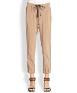 Brunello Cucinelli Silk Drawstring Track Pants