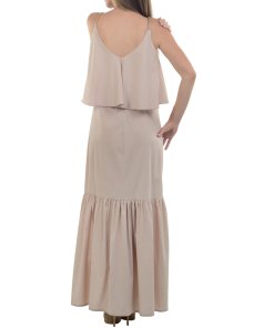 evaChic Rachel Flared Hem & Neckline Maxi Dress
