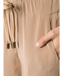 Brunello Cucinelli Silk Drawstring Track Pants