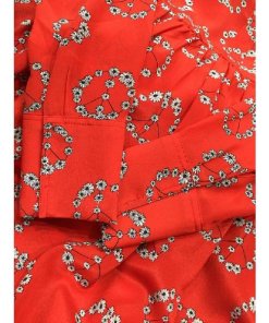 Sandro Ring Floral Print Silk Dress