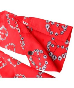 Sandro Ring Floral Print Silk Dress