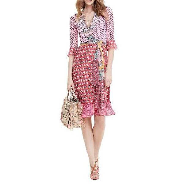 white christmas dresses Fortuna Silk Chiffon Dress – Diane von Furstenberg main image 0