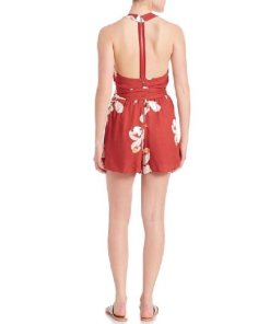 Alice + Olivia Mattie Romper with Tie Belt