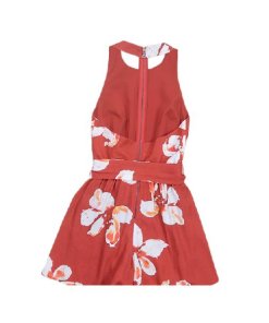 Alice + Olivia Mattie Romper with Tie Belt