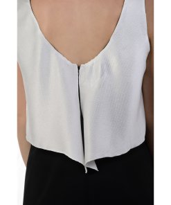 evaChic Chrissy Peplum Neckline Split Back Dress