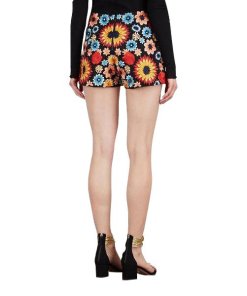 Alice Olivia Sherri Floral Embroidered Shorts