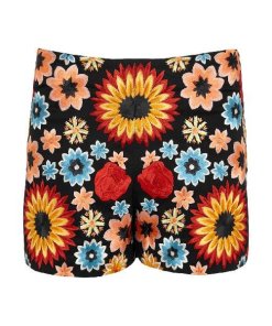 Alice + Olivia Sherri Floral Embroidered Shorts