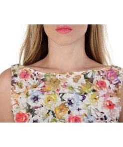 evaChic Reese Fit & Flare Floral Print Guipure Lace Dress