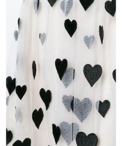 Alice + Olivia Catrina Heart Applique Tulle Skirt