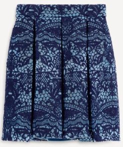 Maje Jeko Guipure Lace Mini Flared Skirt