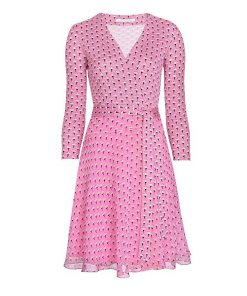 Diane von Furstenberg Irina Silk and Chiffon Wrap Dress