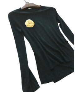 Céline Crewneck Fine Knit Cashmere Sweater