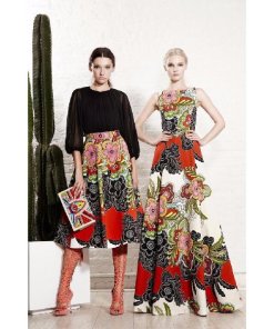 Alice + Olivia Eartha Jacquard Midi Skirt