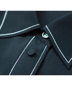 Edun Contrast Stitching Silk Crepe Shirt