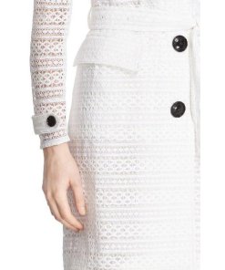 Burberry London Rookwood Crocheted Lace Trenchcoat