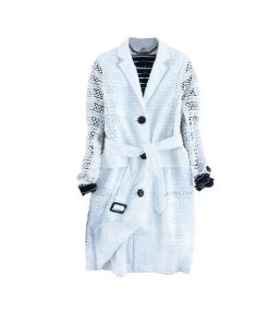 Burberry London Rookwood Crocheted Lace Trenchcoat