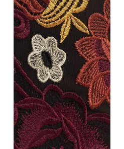 Alice + Olivia Nat Floral Embroidered Sleeveless Midi Sheath Dress