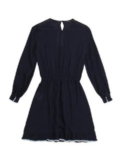 Red Valentino Ruffle Front Silk Georgette Dress