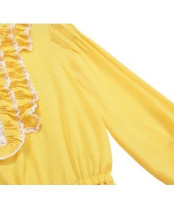 Red Valentino Ruffle Front Silk Georgette Dress