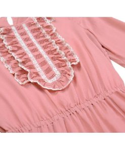 Red Valentino Ruffle Front Silk Georgette Dress
