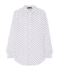 Theory Biritta Polka-Dot Silk-Crepon Blouse