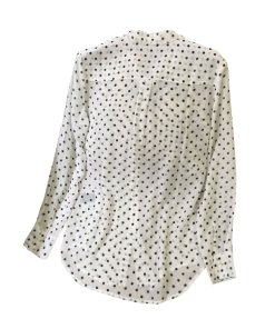 Theory Biritta Polka-Dot Silk-Crepon Blouse