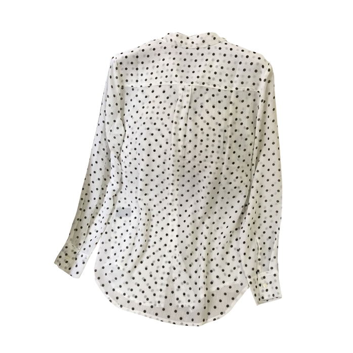 Theory Biritta Polka-Dot Silk-Crepon Blouse