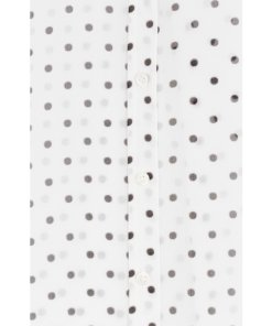 Theory Biritta Polka-Dot Silk-Crepon Blouse