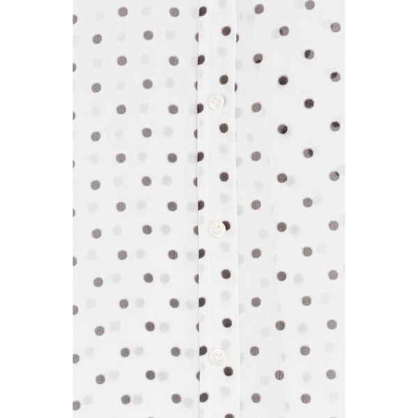 Theory Biritta Polka-Dot Silk-Crepon Blouse