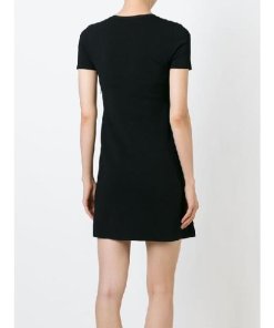 Valentino Guipure Lace Stripe Knit Dress