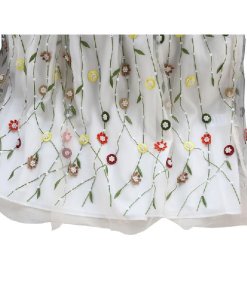 Alice + Olivia Catrina Floral Embellished Tulle Skirt