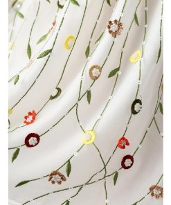 Alice + Olivia Catrina Floral Embellished Tulle Skirt