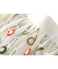 Alice + Olivia Catrina Floral Embellished Tulle Skirt
