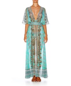Camilla Traje De Luce Vneck Split Front Long Dress