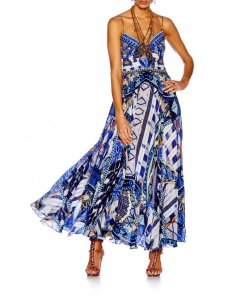 Camilla Rhythm & Blues Long Dress W Tie Front