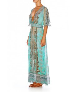 Camilla Traje De Luce Vneck Split Front Long Dress