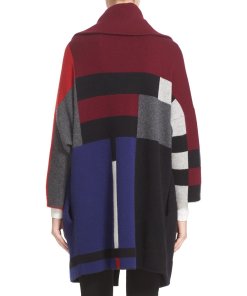 Burberry Check Wool Cashmere Cardigan Coat
